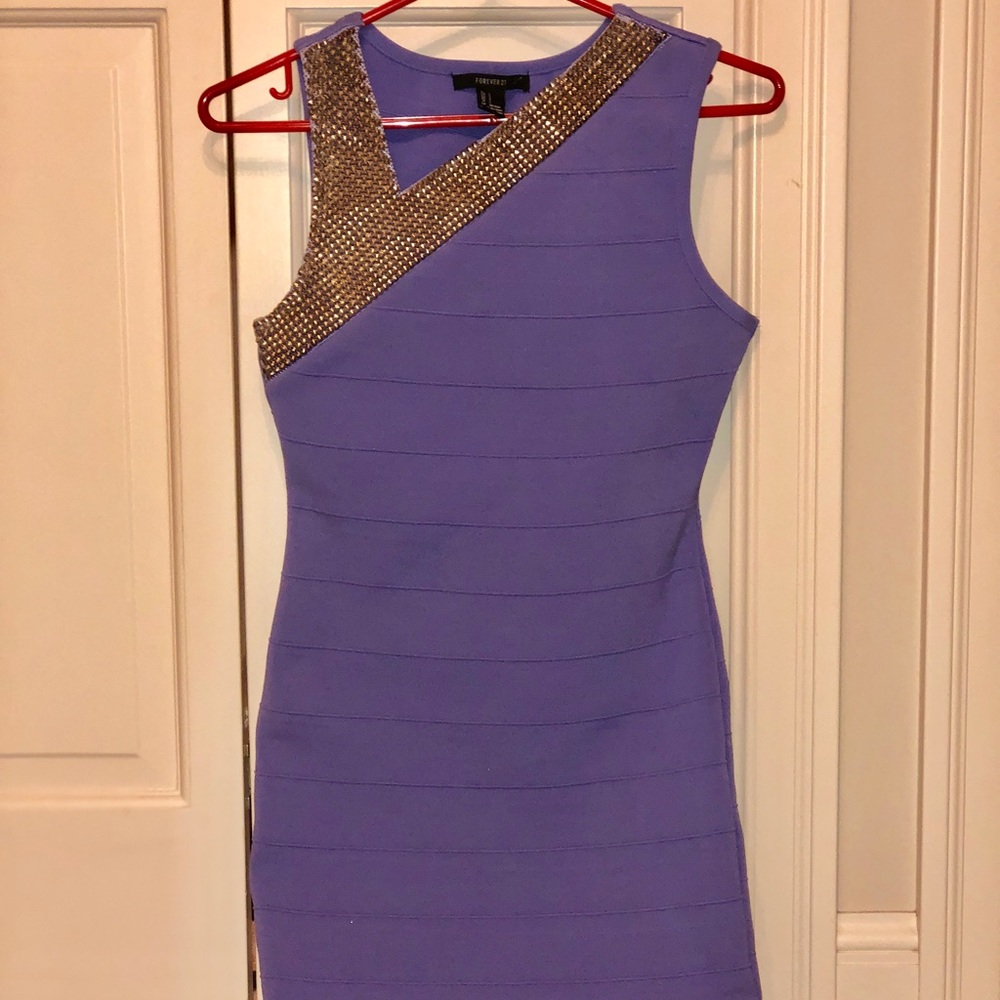 NWOT Purple Ribbed Dress Bodycon